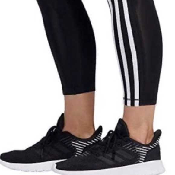 Adidas High Rise Leggings 3-stripe 7/8 Training Tights Workout Leggings NEW - Picture 10 of 12